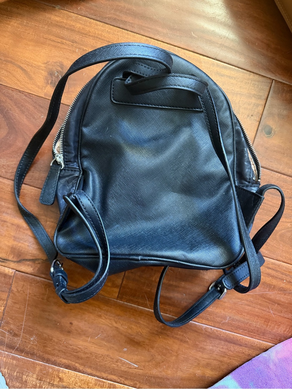GUESS Black Monogram Mini Backpack - Picture 3 of 3